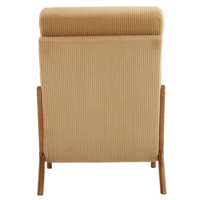 Chaise de loisirs à dossier haut en bois massif avec accoudoirs et dossier Chaise d'appoint