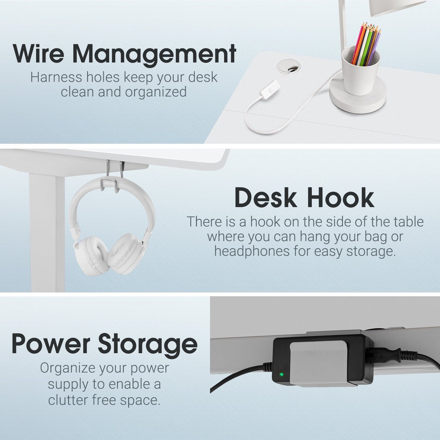 Bureau debout électrique réglable en hauteur Homall