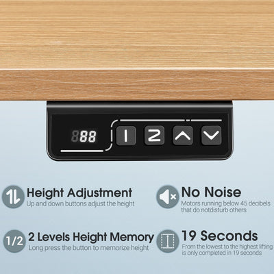 Bureau debout électrique réglable en hauteur Homall