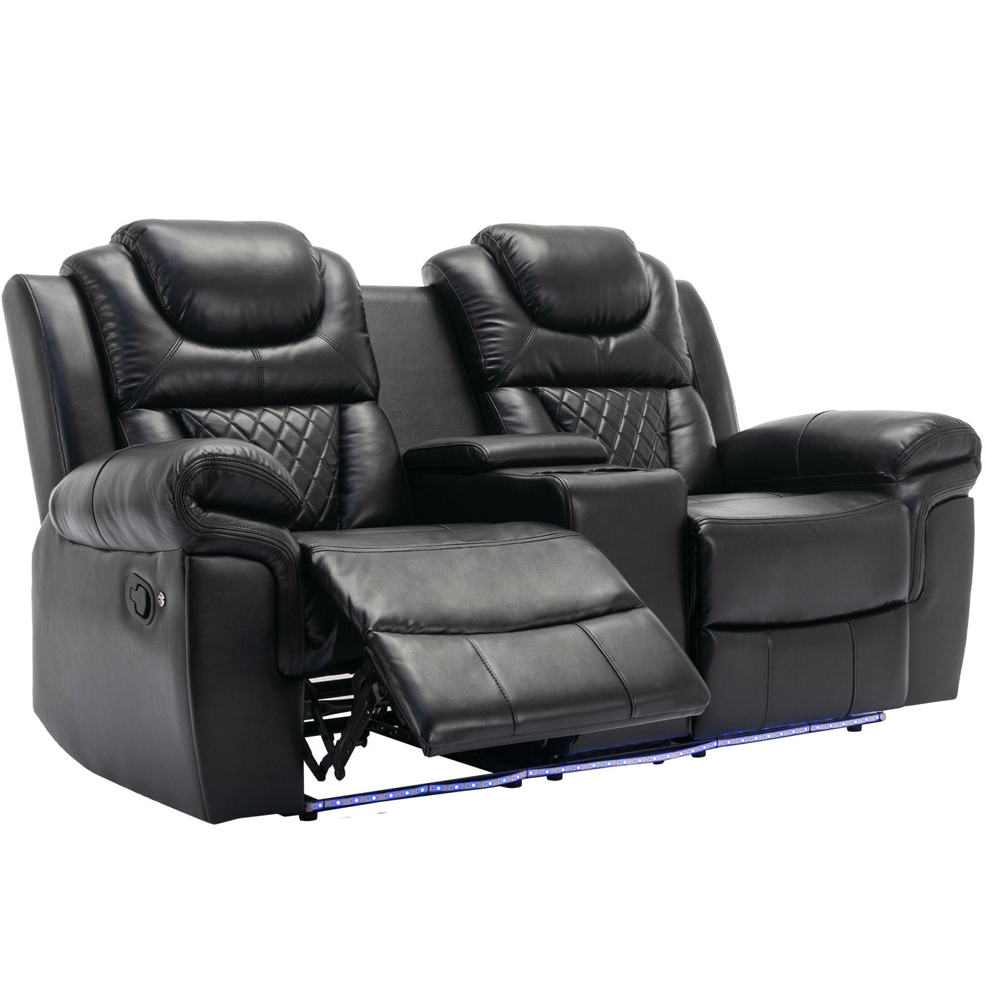 Fauteuil inclinable manuel pour cinéma maison avec rangement escamotable