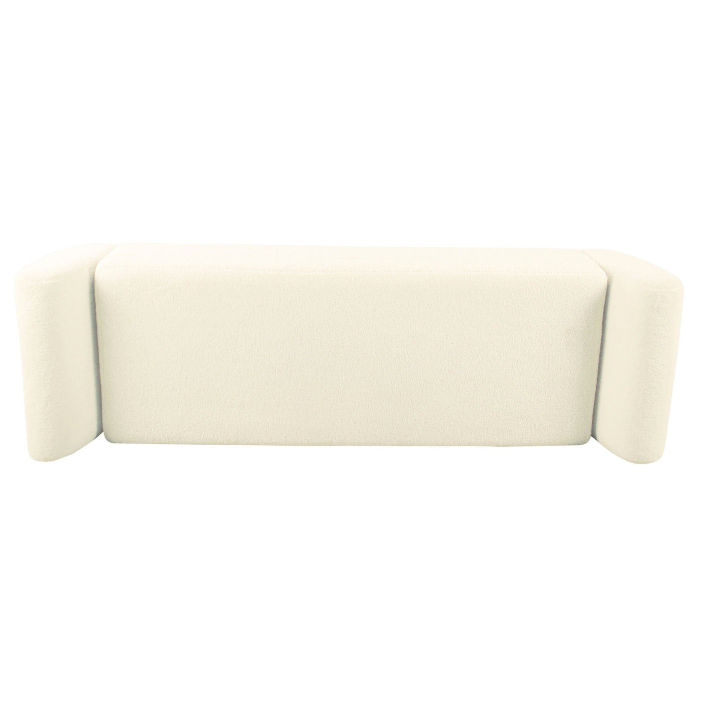 Banc de rangement moderne Sherpa avec pieds en bois HomePop