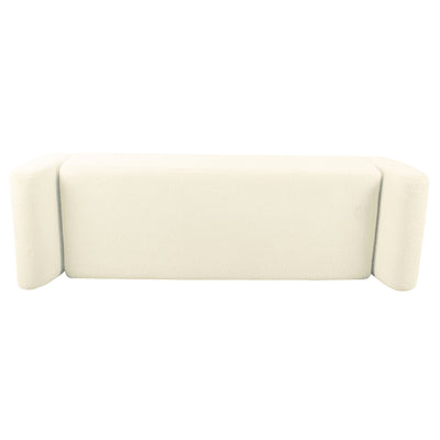 Banc de rangement moderne Sherpa avec pieds en bois HomePop