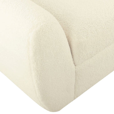 Banc de rangement moderne Sherpa avec pieds en bois HomePop