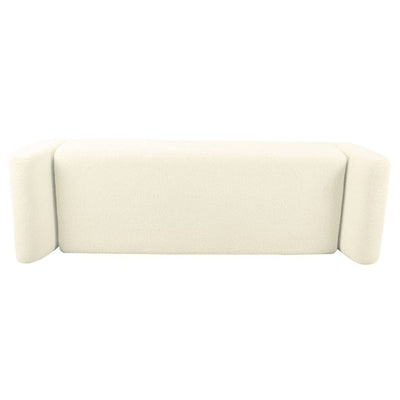 Banc de rangement moderne Sherpa avec pieds en bois HomePop