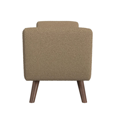 Banc de rangement moderne Sherpa avec pieds en bois HomePop