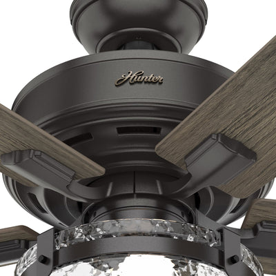 Ventilateur de plafond intérieur/extérieur Hunter 52 Canyon Ridge, éclairage LED, télécommande portative - Style campagnard, rustique, industriel