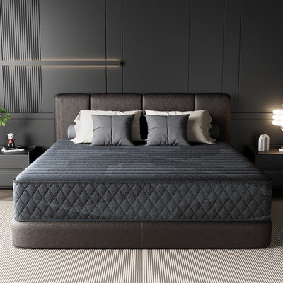 Matelas hybride en mousse à mémoire de forme SweDrea Plush 8/12 po, respirant et rafraîchissant, certifié CertiPUR-US, SGS et OEKO-TEX