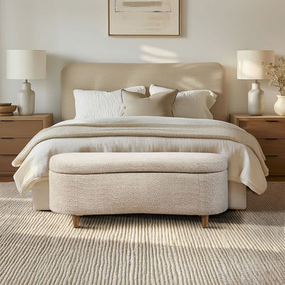 Banc d'appoint de rangement incurvé de style boucle INK IVY Bailey