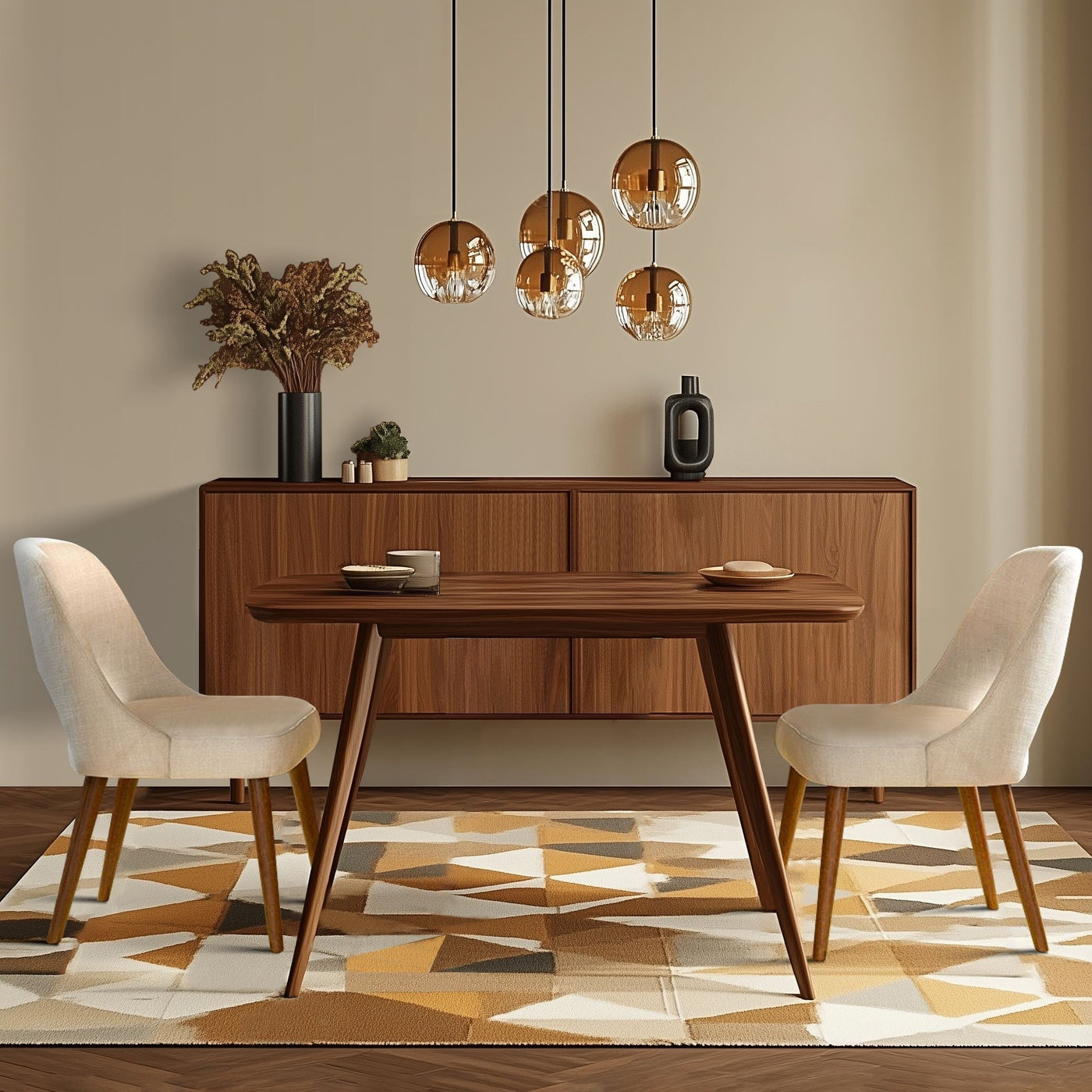 Chaises de salle à manger rembourrées INK IVY Nola avec dossier découpé (lot de 2)