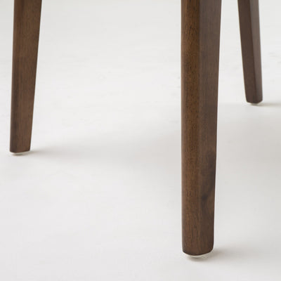 Chaise de salle à manger Abrielle en bois d'hévéa rembourrée de style milieu de siècle (lot de 2) par Christopher Knight Home