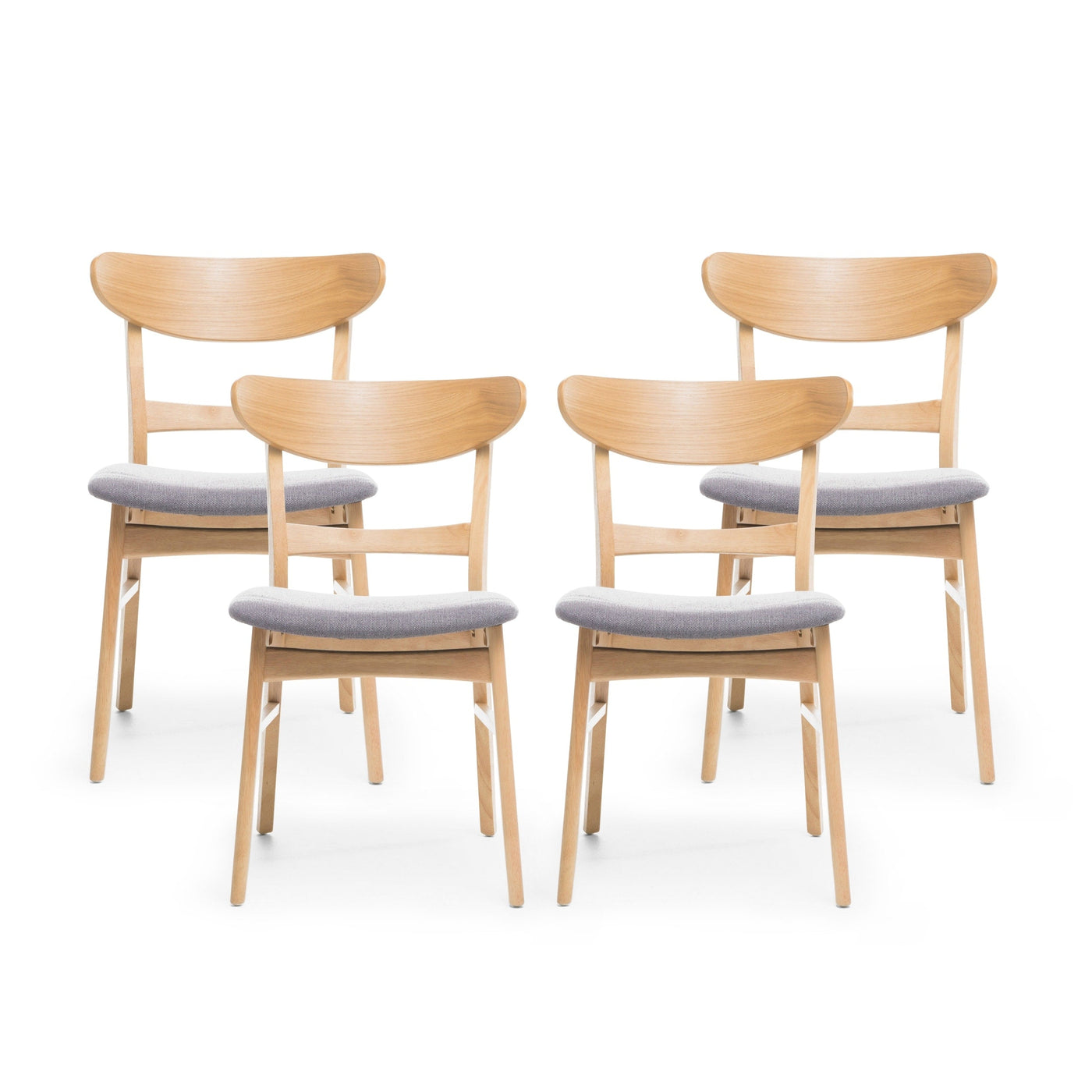 Chaises de salle à manger modernes Idalia du milieu du siècle (lot de 4) par Christopher Knight Home