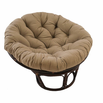 Chaise Papasan Bali en rotin de 42 pouces avec coussin en sergé