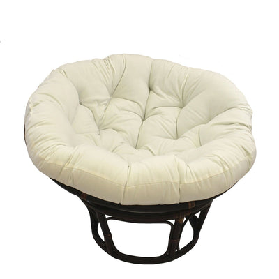 Chaise Papasan Bali en rotin de 42 pouces avec coussin en sergé
