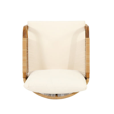 Ensemble de fauteuils club d'extérieur Jabe en bois d'acacia et osier par Christopher Knight Home