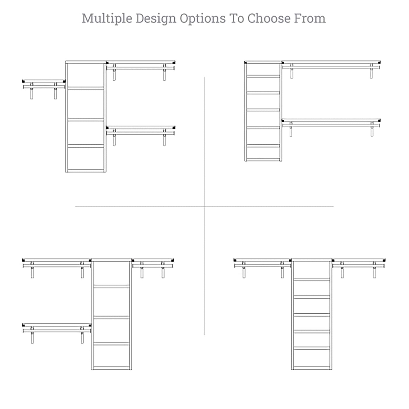 Système de placard en bois massif John Louis Home blanc