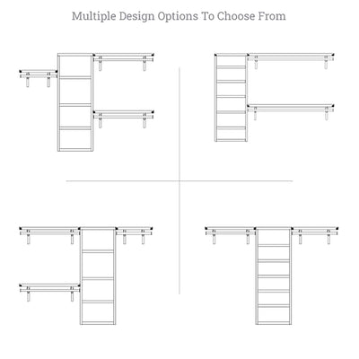Système de placard en bois massif John Louis Home blanc