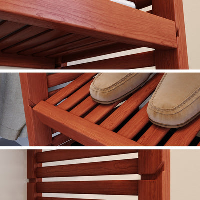 Système de placard intégré Simplicity en bois massif John Louis Home en acajou rouge