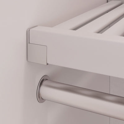 Système de placard en bois massif John Louis Home avec 3 tiroirs blanc