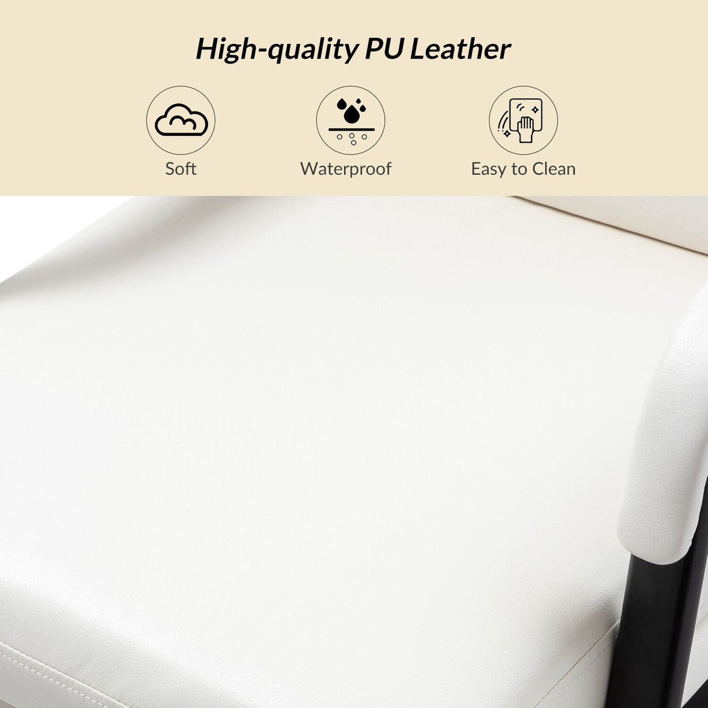 Chaise de travail moderne Joseph en similicuir avec verrouillage de l'inclinaison et inclinaison centrale par HULALA HOME