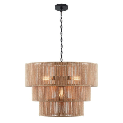 Suspension bohème KAWOTI largeur 26, 5 lumières, 4 niveaux