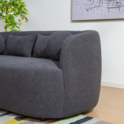 Causeuse 2 places rembourrée KINWELL Boucle avec oreillers