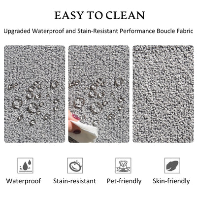 Causeuse 2 places rembourrée KINWELL Boucle avec oreillers