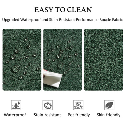 Causeuse 2 places rembourrée KINWELL Boucle avec oreillers