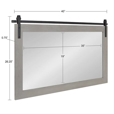 Miroir mural rectangulaire rustique Kate et Laurel Cates