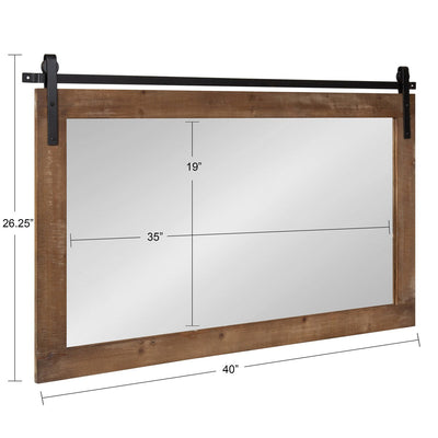 Miroir mural rectangulaire rustique Kate et Laurel Cates