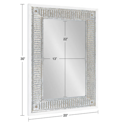 Miroir mural en bois et métal Kate et Laurel Deely