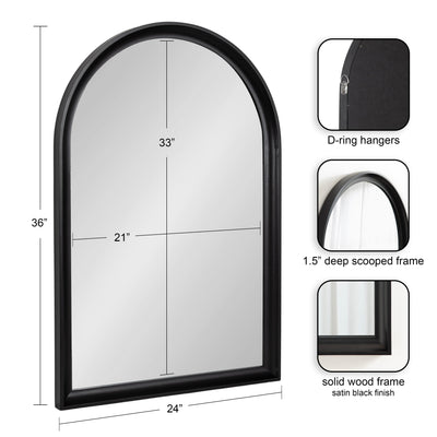 Miroir mural en bois Arch de Kate et Laurel Hatherleigh