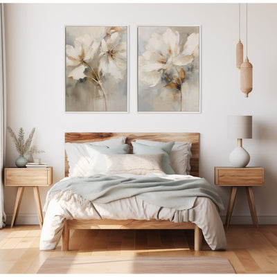 Toile botanique abstraite perlée Kate et Laurel Sylvie