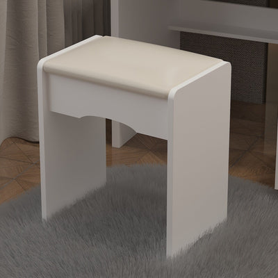 Coiffeuse Kerrogee avec miroir éclairé réglable et tabouret - 39,4 L x 19,7 l x 53,5 H