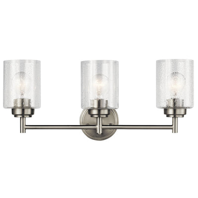 Luminaire de salle de bain Winslow à 3 lumières en nickel brossé de Kichler Lighting