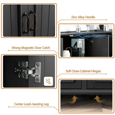 Buffet de cuisine, meuble de bar à café, meuble de rangement d'appoint