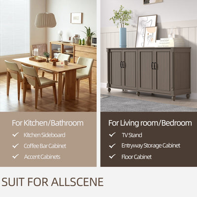 Buffet de cuisine, meuble de bar à café, meuble de rangement d'appoint