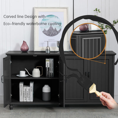 Buffet de cuisine, meuble de bar à café, meuble de rangement d'appoint