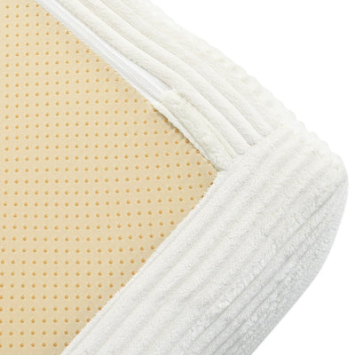 Canapé-lit modulaire en L en tissu velours côtelé