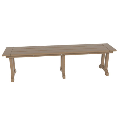 Banc de terrasse extérieur Polytrends Laguna en PEHD toutes saisons 65