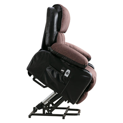 Grand fauteuil inclinable électrique avec chauffage et massage 8 points - Télécommande, port USB