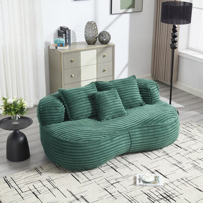 Canapé confortable et durable, fauteuil poire à dossier haut pour adultes et enfants - 2 places