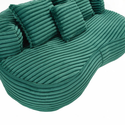 Canapé confortable et durable, fauteuil poire à dossier haut pour adultes et enfants - 2 places