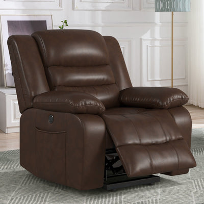 Fauteuil inclinable releveur en cuir avec double moteur, fauteuils inclinables électriques surdimensionnés avec chauffage et massage électrique