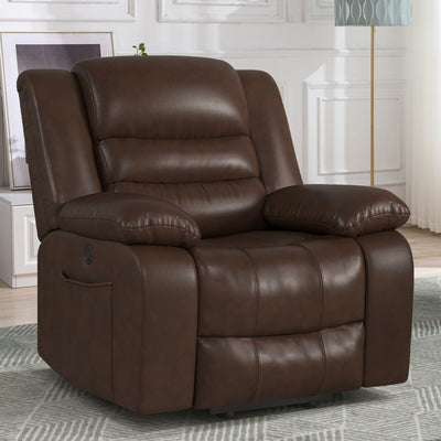 Fauteuil inclinable releveur en cuir avec double moteur, fauteuils inclinables électriques surdimensionnés avec chauffage et massage électrique