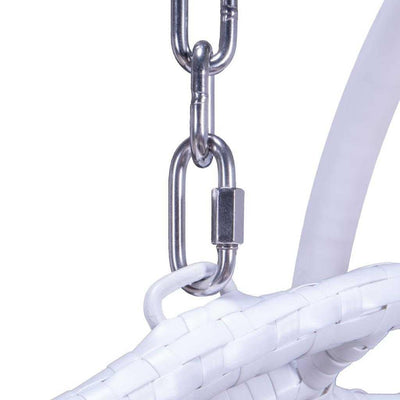 Fauteuil suspendu LeisureMod pour 2 personnes avec support - Chaise longue hamac en rotin et osier pour patio extérieur/intérieur avec coussins