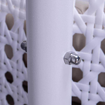 Fauteuil suspendu LeisureMod pour 2 personnes avec support - Chaise longue hamac en rotin et osier pour patio extérieur/intérieur avec coussins