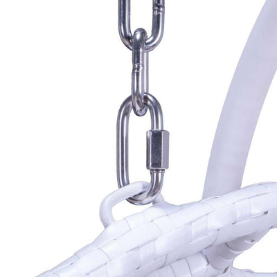 Fauteuil suspendu LeisureMod pour 2 personnes avec support - Chaise longue hamac en rotin et osier pour patio extérieur/intérieur avec coussins