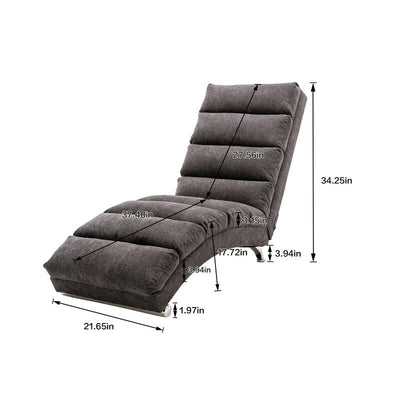 Fauteuil de massage inclinable en lin Intérieur avec télécommande, fauteuil de massage électrique ergonomique, 5 modes