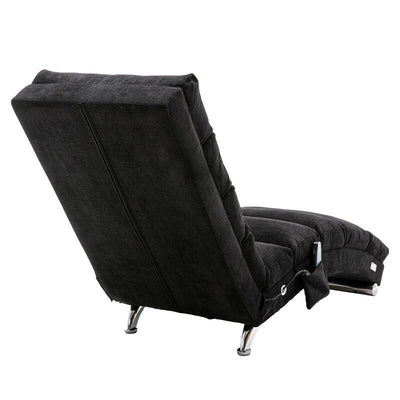 Fauteuil de massage inclinable en lin Intérieur avec télécommande, fauteuil de massage électrique ergonomique, 5 modes