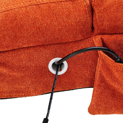 Fauteuil de massage inclinable en lin Intérieur avec télécommande, fauteuil de massage électrique ergonomique, 5 modes